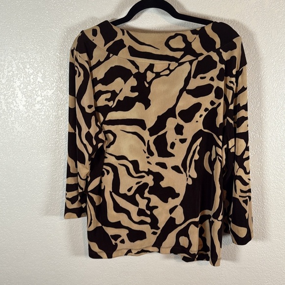 Chico's Black and Tan Patterned Cardigan - Picture 4 of 6